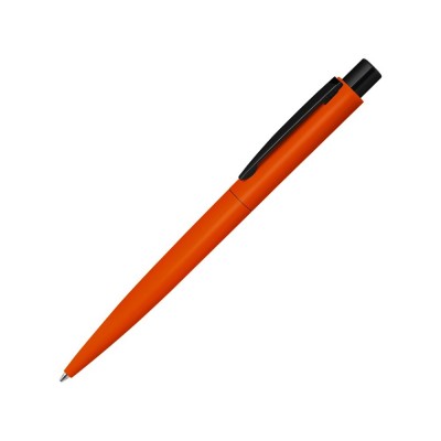 Купить Ручка шариковая металлическая LUMOS M soft-touch, оранжевый/черный с нанесением
