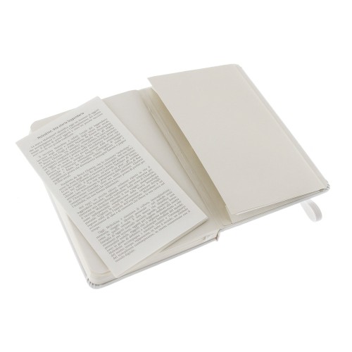 Купить Записная книжка Moleskine Classic (нелинованный) в твердой обложке, Pocket (9x14см), белый с нанесением логотипа