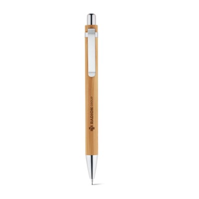 Купить GREENY. Набор шариковой ручки и механического карандаша из бамбука, Натуральный с нанесением