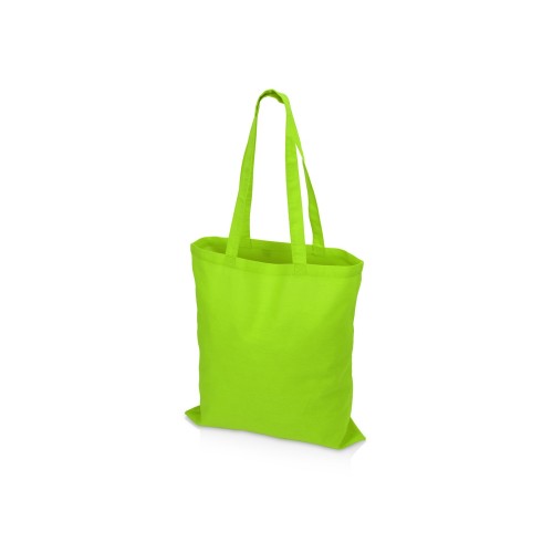 Купить Сумка для шопинга Carryme 140 хлопковая, 140 г/м2, зеленое яблоко с нанесением логотипа
