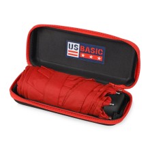 Зонт складной Frisco, механический, 5 сложений, в футляре, красный