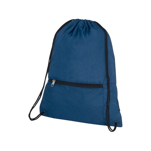 Купить Складной рюкзак со шнурком Hoss, heather navy с нанесением логотипа