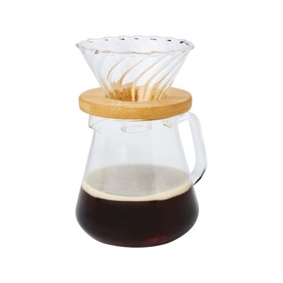 Купить Стеклянная кофеварка Geis объемом 500 мл, natural с нанесением логотипа