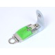 Купить USB-флешка на 8 Гб в виде брелка, зеленый с нанесением логотипа