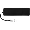 Купить Флеш-карта USB 2.0 16 Gb металлическая с колпачком Borgir, черный с нанесением логотипа