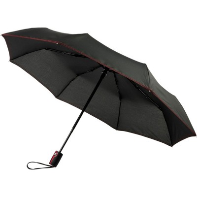 Купить Автоматический складной зонт Stark-mini, черный/красный с нанесением логотипа