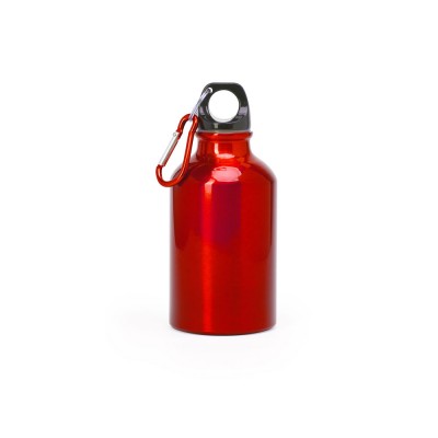 Купить Алюминиевая бутылка с карабином YACA, красный с нанесением логотипа