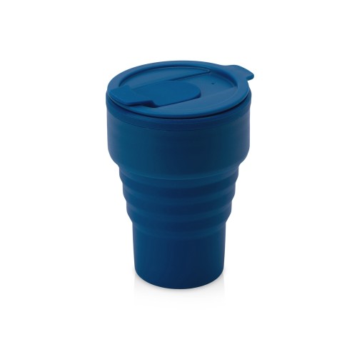 Купить Силиконовый складной стакан GoCup, индиго с нанесением логотипа