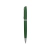 Купить Ручка металлическая шариковая Flow soft-touch, зеленый/серебристый с нанесением логотипа