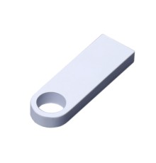USB 2.0-флешка на 64 Гб с мини чипом и круглым отверстием, белый