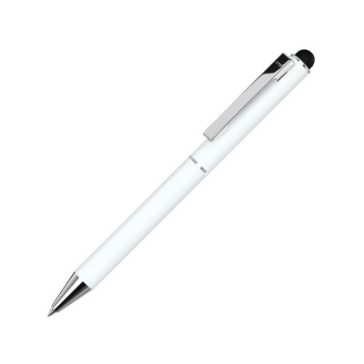 Купить Металлическая шариковая ручка To straight SI touch, белый с нанесением логотипа