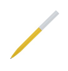Шариковая ручка Unix из переработанной пластмассы, черные чернила - Желтый