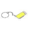 Купить Флешка прямоугольной формы, выдвижной механизм с мини чипом, 8 Гб, желтый/серебристый с нанесением логотипа