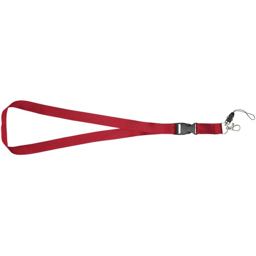 Купить Шнурок Sagan с отстегивающейся пряжкой, держатель для телефона, красный с нанесением логотипа