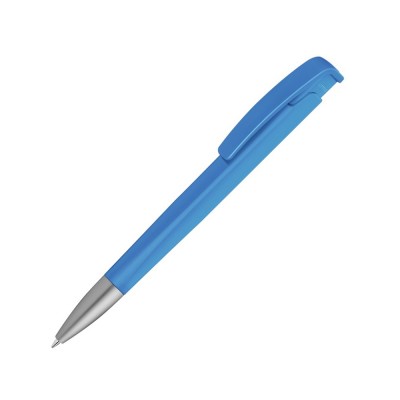 Купить Шариковая ручка с геометричным корпусом из пластика Lineo SI, голубой с нанесением