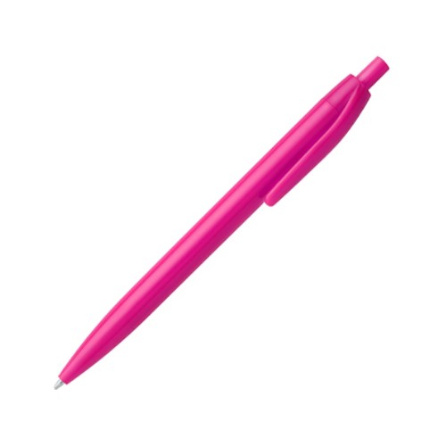 Купить Ручка пластиковая шариковая STIX, черные чернила, фуксия с нанесением логотипа