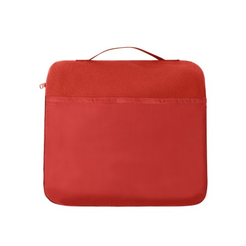 Купить Плед для путешествий Flight в чехле с ручкой и карманом, красный с нанесением логотипа