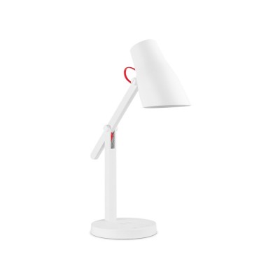 Купить Настольная лампа c беспроводной зарядкой LED L1, 250Лм, 4.5 Вт, Qi, диммер, таймер, бел с нанесением