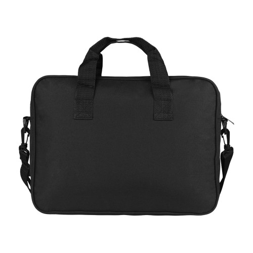 Купить Сумка для ноутбука Wing с вертикальным наружным карманом, черный (Р) с нанесением логотипа