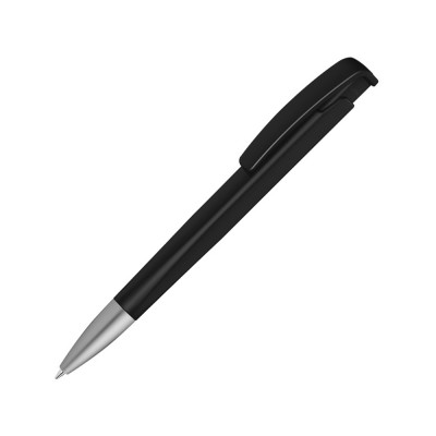 Купить Шариковая ручка с геометричным корпусом из пластика Lineo SI, черный с нанесением логотипа