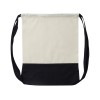 Купить Рюкзак-мешок Cotton из хлопка 170 г, натуральный/черный с нанесением логотипа