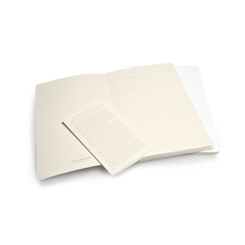Купить Записная книжка Moleskine Volant (в линейку, 2 шт.), Large (13х21см), белый с нанесением логотипа
