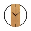 Купить Деревянные часы с металлическим ободом, диаметр 30 см, Time Wheel, натуральный/черный с нанесением логотипа