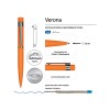 Купить Ручка металлическая шариковая Verona, софт-тач, 1.0 мм, оранжевый с нанесением логотипа
