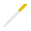 Купить Ручка пластиковая шариковая Миллениум Color CLP, белый/желтый с нанесением логотипа