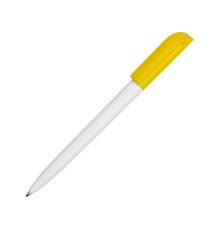 Ручка пластиковая шариковая Миллениум Color CLP, белый/желтый