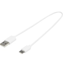 Кабель с раъемами USB-A и Type-C TPE 2A, белый