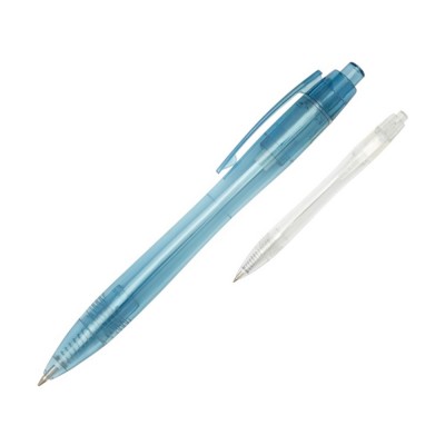 Купить Шариковая ручка Alberni из переработанного ПЭТ, прозрачный, черные чернила с нанесением
