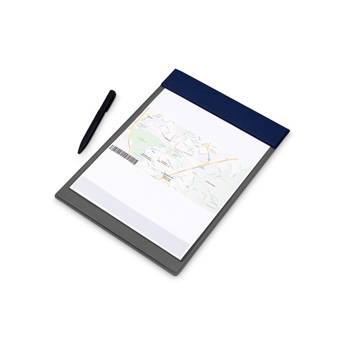 Купить Планшет на магнитах без крышки из экокожи Favor, темно-синий с нанесением логотипа