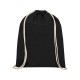 Купить Рюкзак со шнурком Tenes из хлопка плотностью 140 г/м2, черный с нанесением логотипа