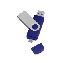 USB/micro USB-флешка 2.0 на 16 Гб Квебек OTG, синий