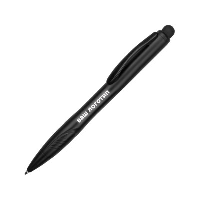 Купить Ручка-стилус шариковая Light, черная с белой подсветкой с нанесением
