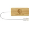 Купить USB-концентратор Tapas из бамбука, натуральный с нанесением логотипа