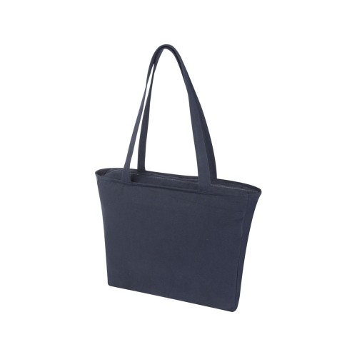 Купить Weekender эко-сумка из переработанного материала Aware™ плотностью 500 г/м² - Нейви с нанесением логотипа