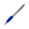 Купить Ручка шариковая Nash, ярко-синий/серебристый, черные чернила с нанесением логотипа