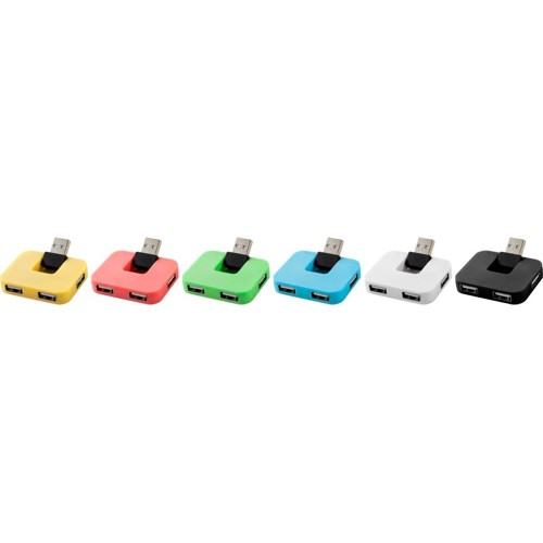 Купить USB Hub Gaia на 4 порта, белый с нанесением логотипа