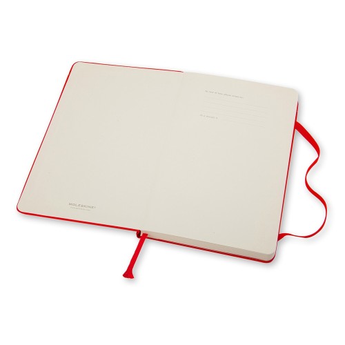 Купить Записная книжка Moleskine Classic (в линейку) в твердой обложке, Pocket (9x14см), красный с нанесением логотипа