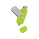Купить USB/micro USB-флешка 2.0 на 16 Гб Квебек OTG, зеленое яблоко с нанесением логотипа