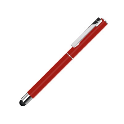 Купить Ручка металлическая стилус-роллер STRAIGHT SI R TOUCH, красный с нанесением