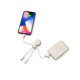 Купить Портативное зарядное устройство BioPack c кабелем Mr. Bio, 5000 mAh, белый с нанесением логотипа