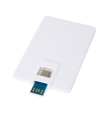 Duo Slim USB-накопитель емкостью 64ГБ и разъемами Type-C и USB-A 3.0, белый