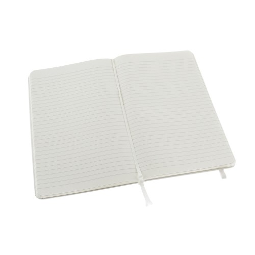 Купить Записная книжка Moleskine Classic (в линейку) в твердой обложке, Large (13х21см), белый с нанесением логотипа