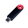 Купить USB-флешка промо на 4 Гб прямоугольной формы, выдвижной механизм, красный с нанесением логотипа