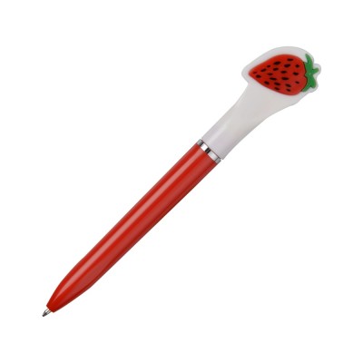 Купить Ручка шариковая Клубника, красный с нанесением