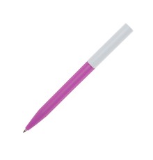 Шариковая ручка Unix из переработанной пластмассы, черные чернила - Фуксия