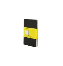 Записная книжка Moleskine Cahier (в клетку, 3 шт.), Pocket (9х14см), черный